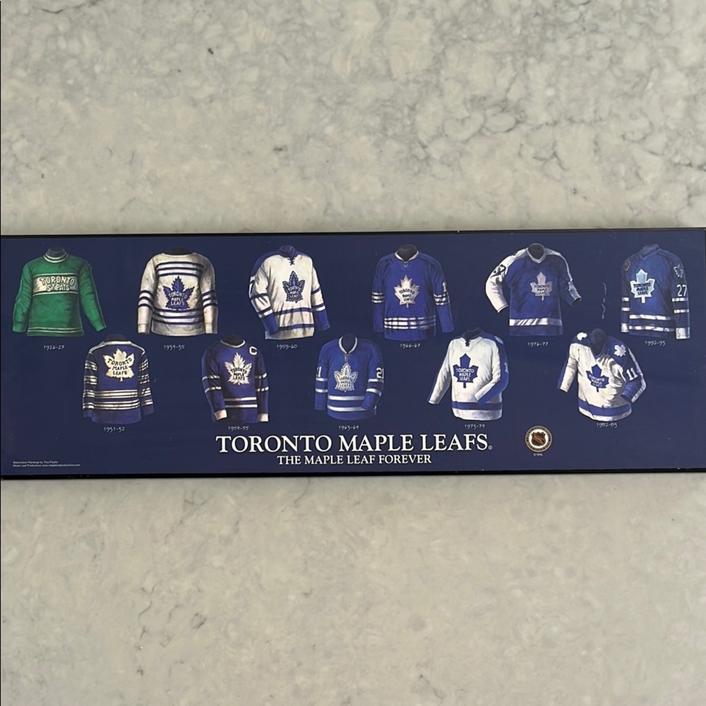 VIntage Toronto Maple Leafs Jersey Plaque